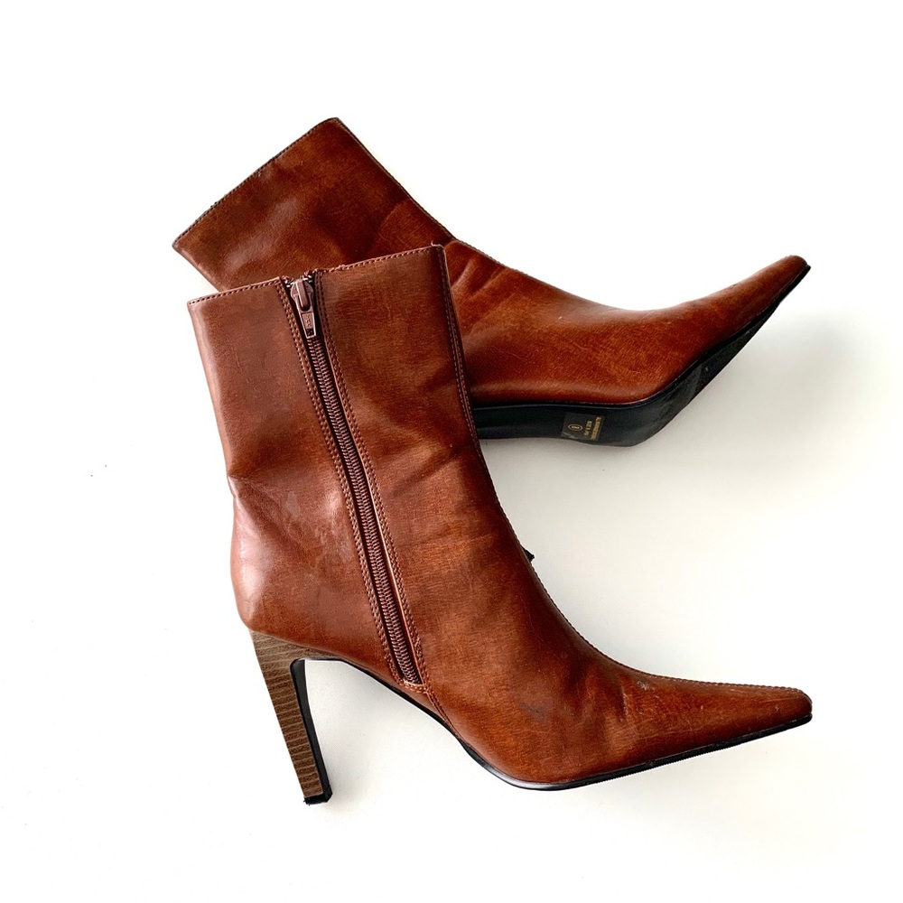 Summer Rio Point Toe Brown Ankle Boots Women’s 8